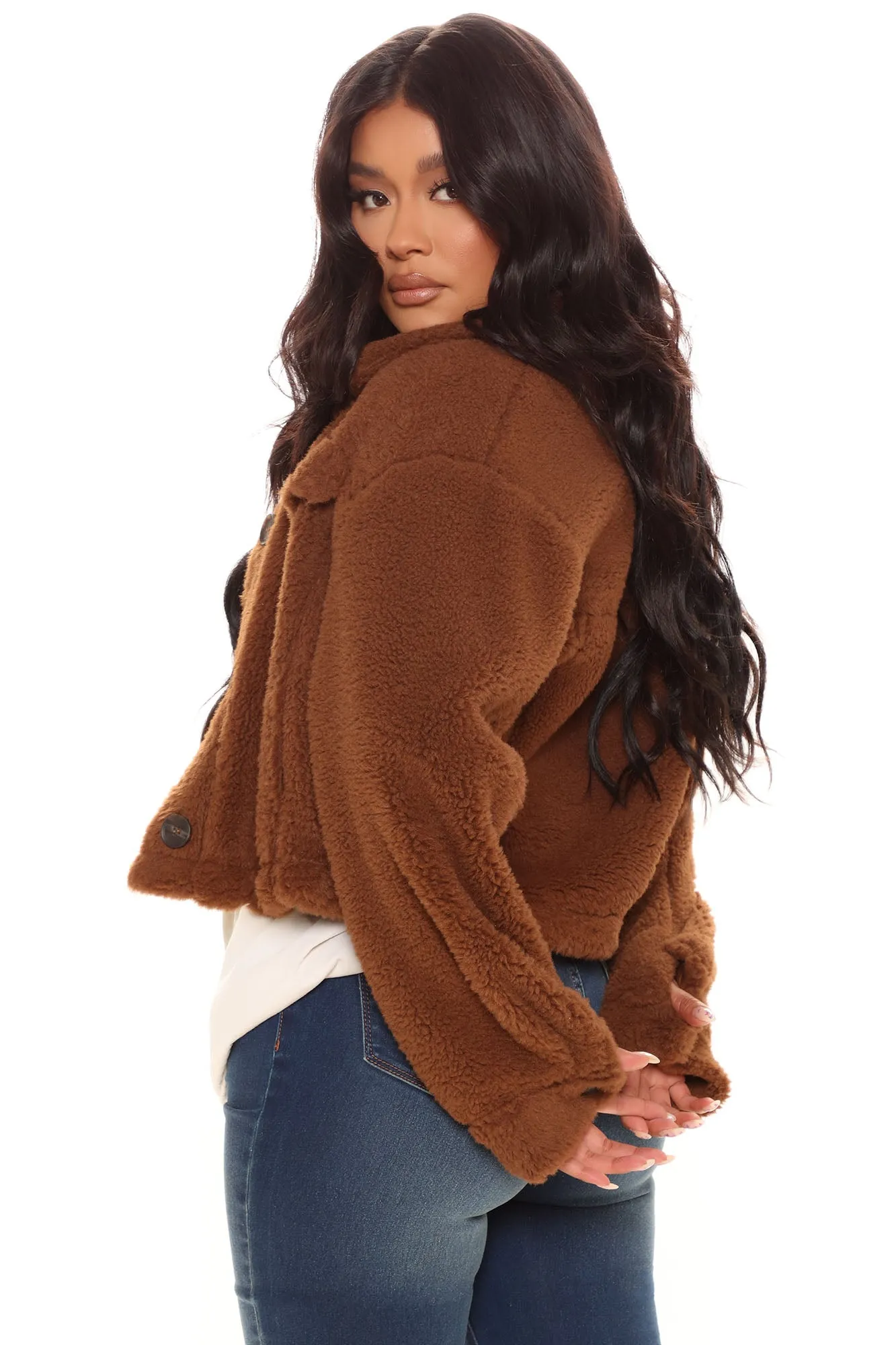 A Little Warmer Faux Fur Jacket - Chocolate