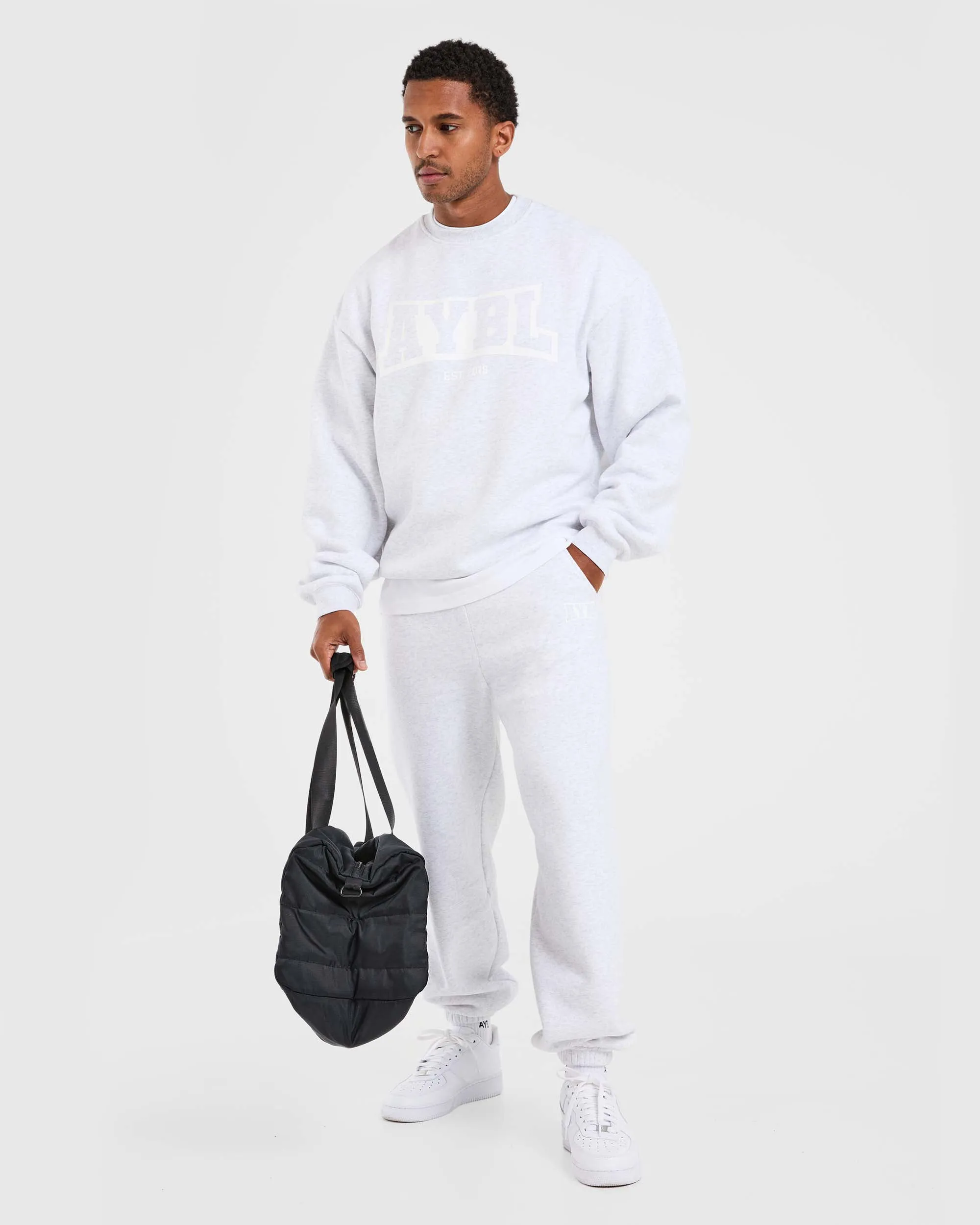 Academy Oversized Joggers - Grey Marl