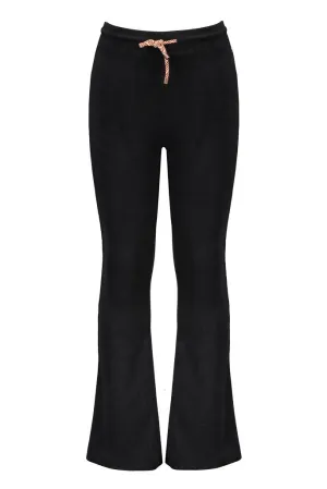 Black Flared Rib Pants Sam