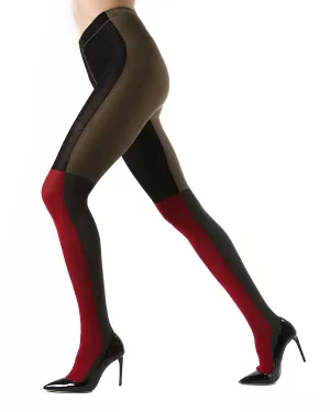 Blockbuster Color Block Opaque Tights