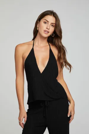 Bowery Halter Top - Black Onyx