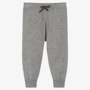 Boys Grey Knit Joggers