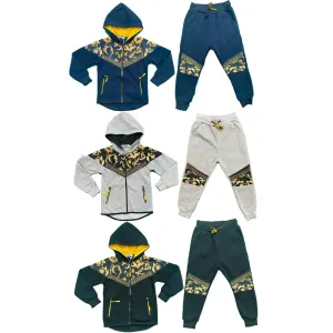 Boys Kids Tracksuit Jacket Joggers Jogging Bottoms Baroque Print Winter Fleece