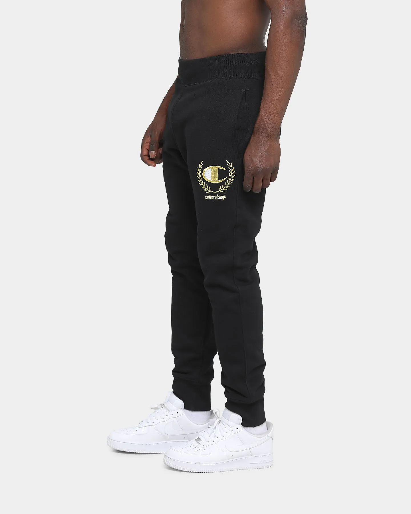 Champion Champion x Culture Kings Rev Weave Joggers Black/Gold