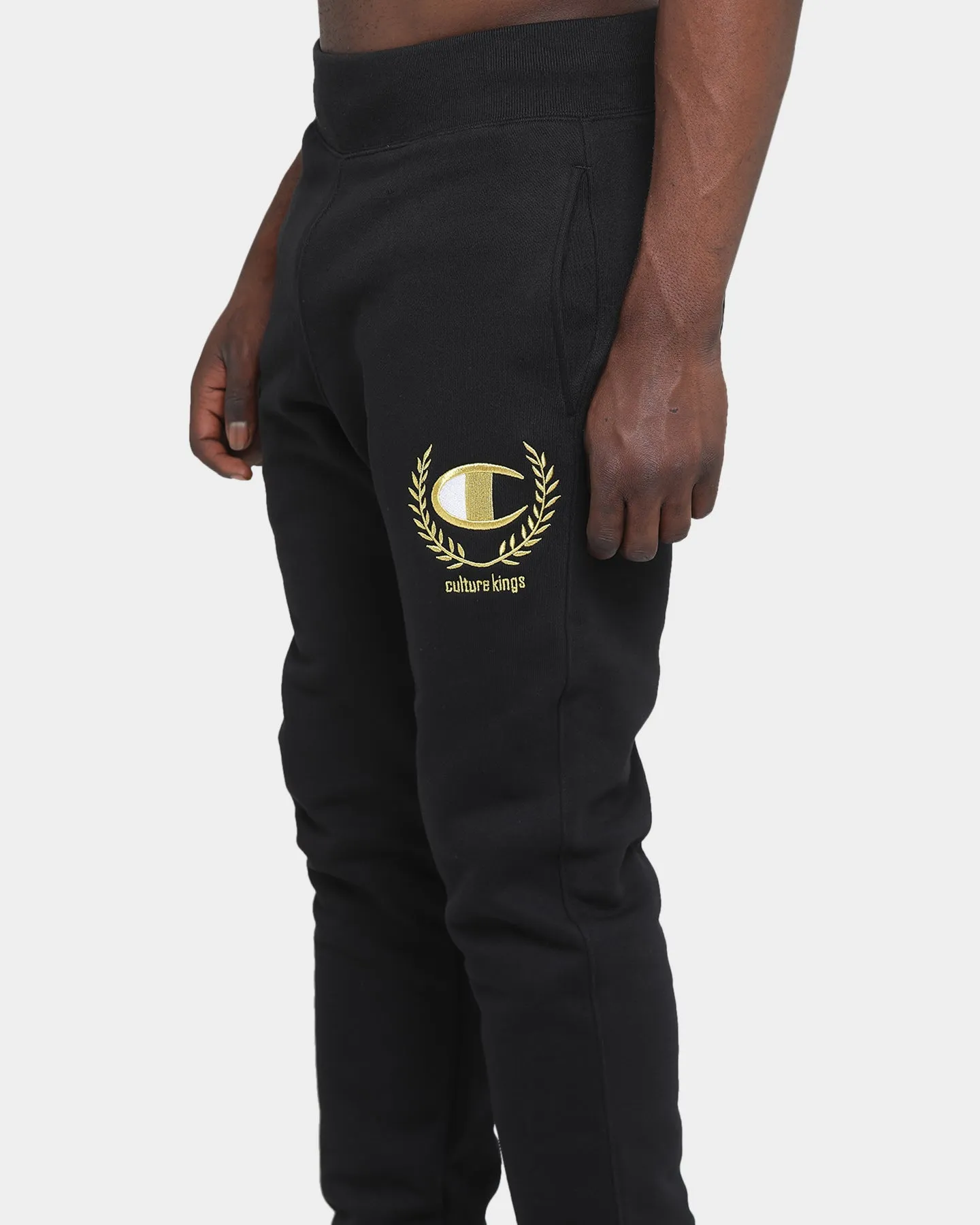 Champion Champion x Culture Kings Rev Weave Joggers Black/Gold