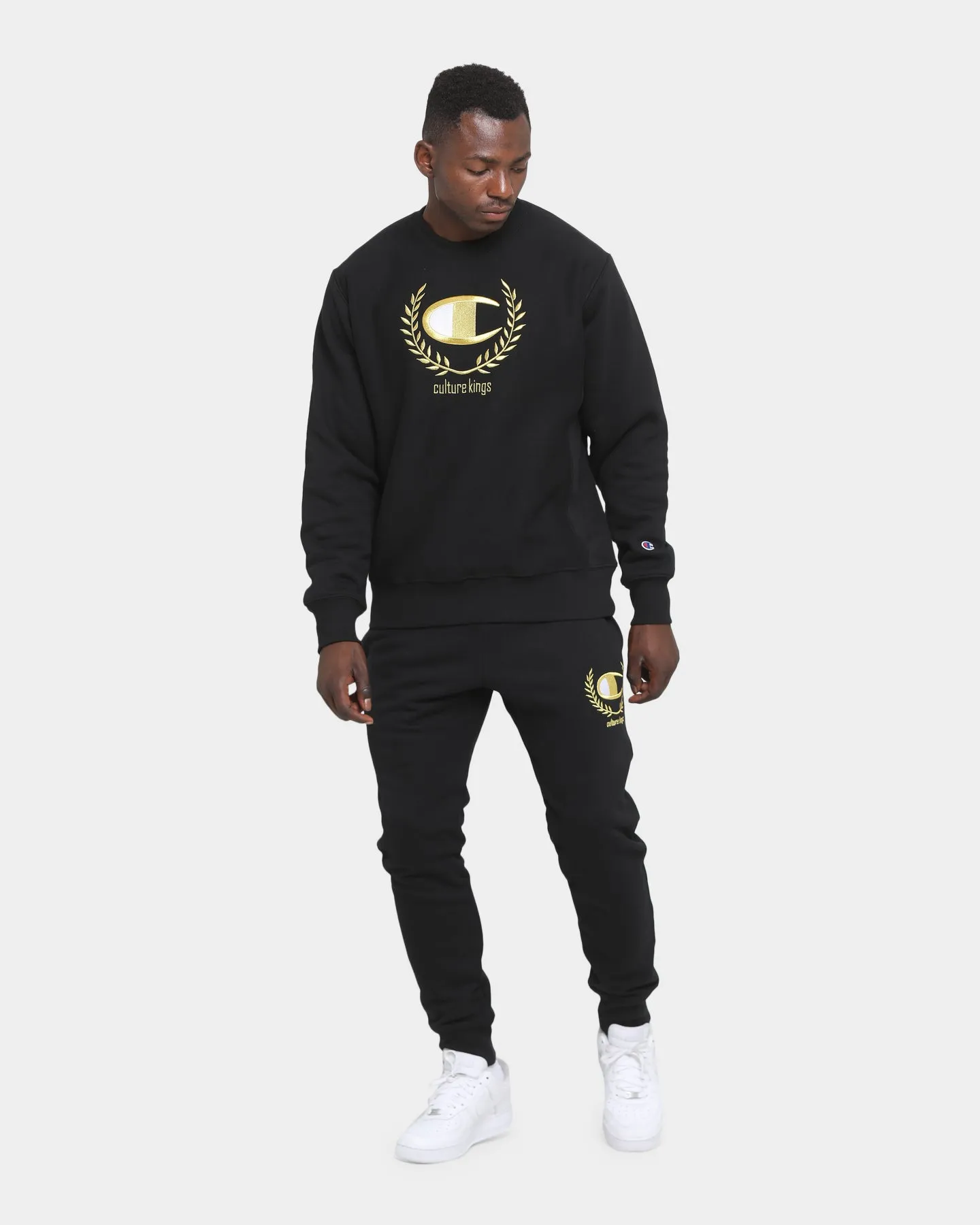 Champion Champion x Culture Kings Rev Weave Joggers Black/Gold