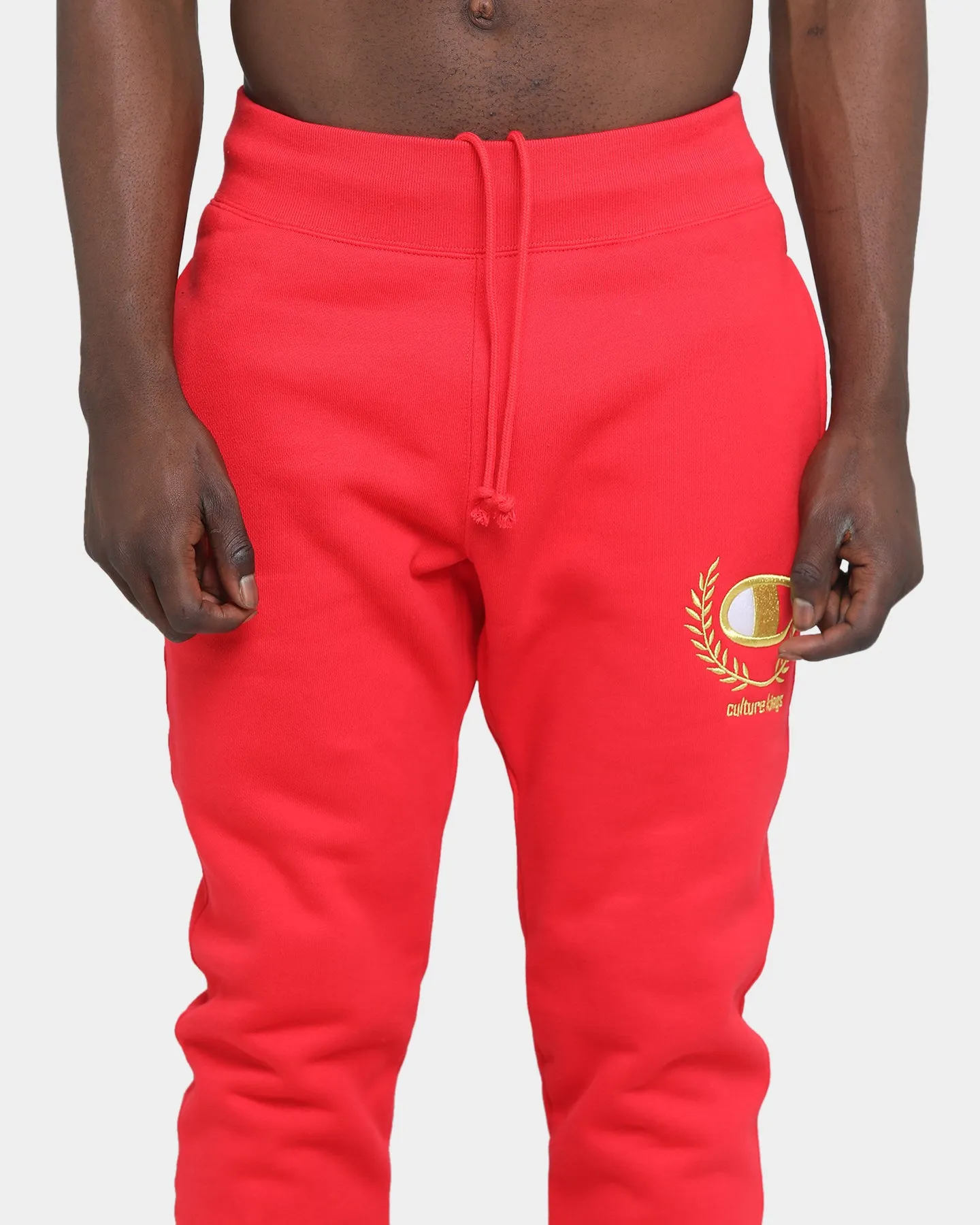 Champion Champion x Culture Kings Rev Weave Joggers Red/Gold