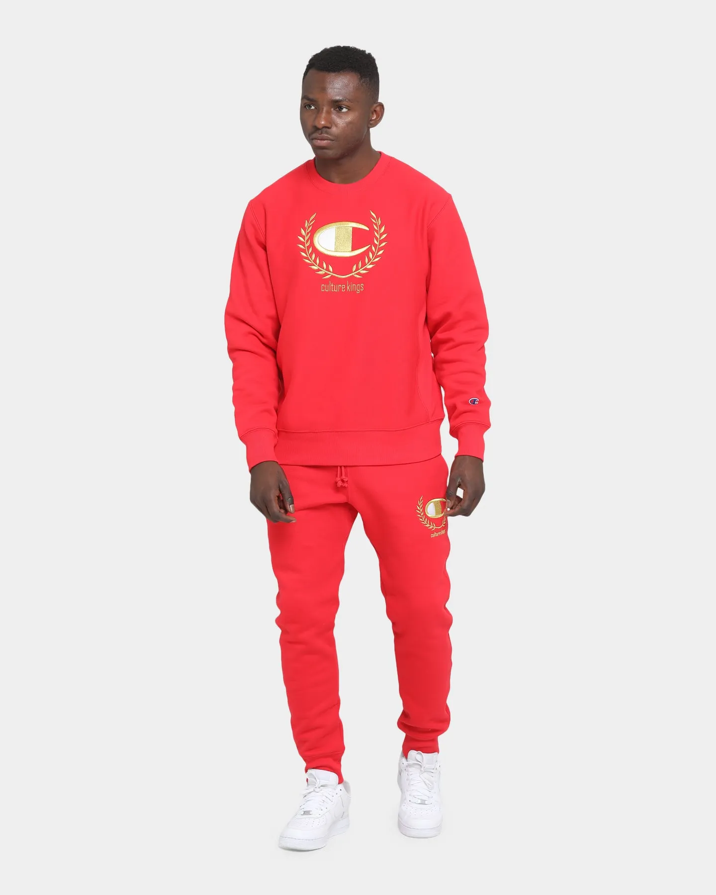 Champion Champion x Culture Kings Rev Weave Joggers Red/Gold