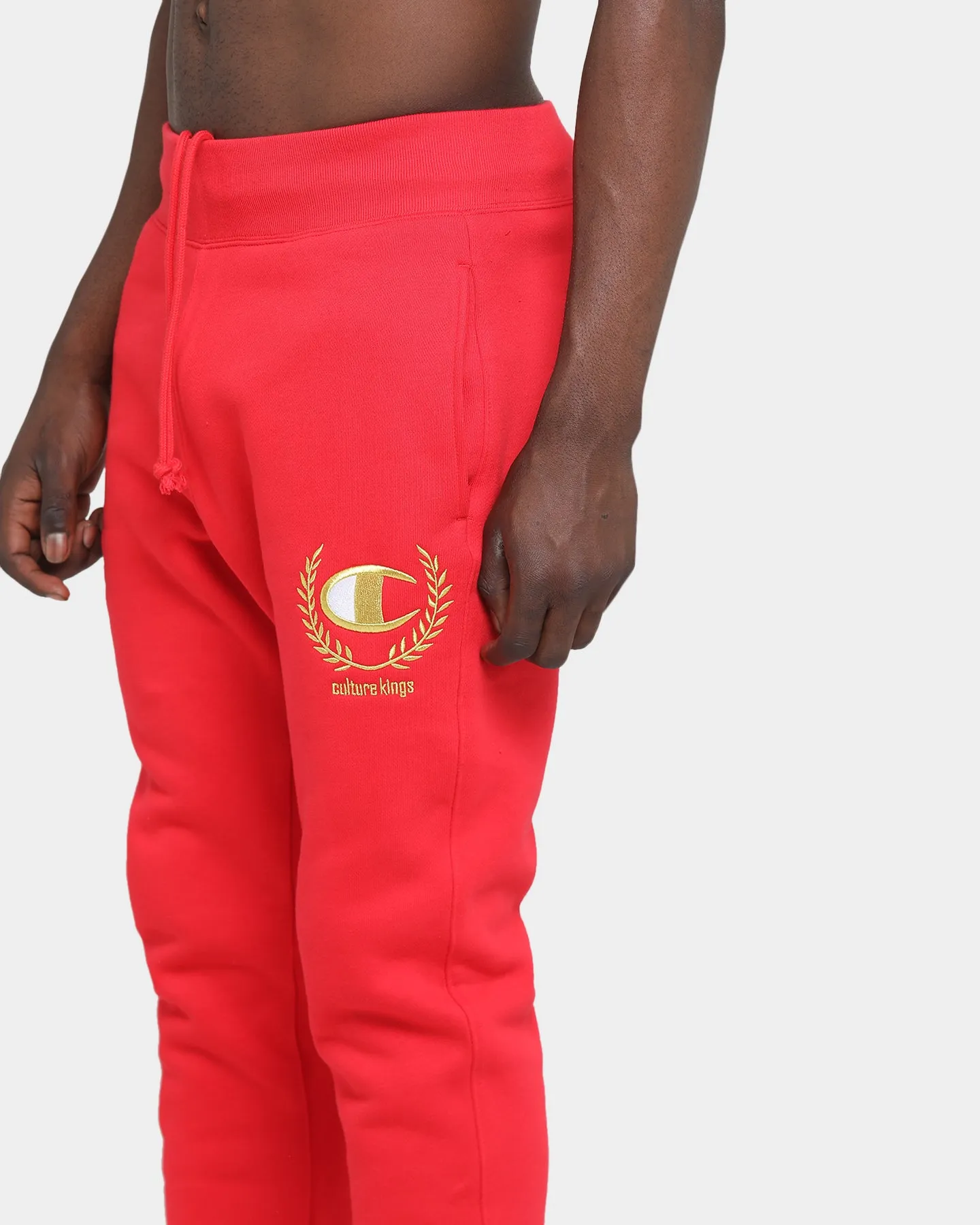 Champion Champion x Culture Kings Rev Weave Joggers Red/Gold