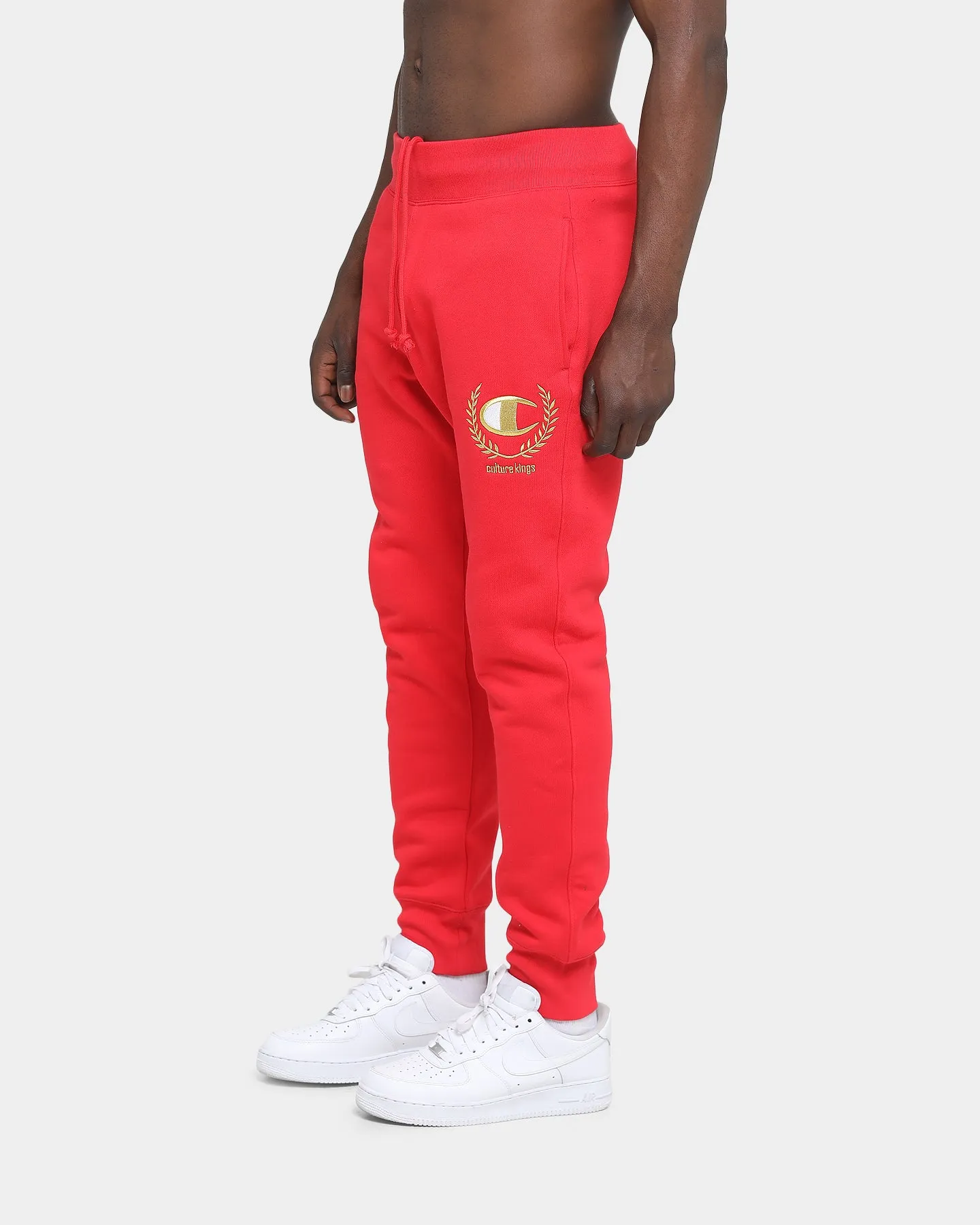 Champion Champion x Culture Kings Rev Weave Joggers Red/Gold