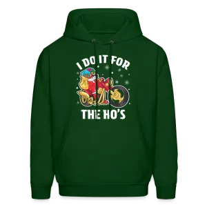 Christmas Biker Santa Riding Motorcycle I Do It For The Ho's Hoodie