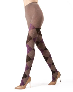 Classic Large-Print Argyle Sweater Tights