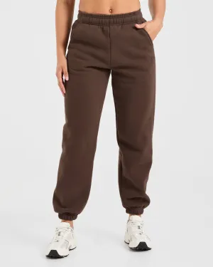 Classic Plush Oversized Joggers - Brown