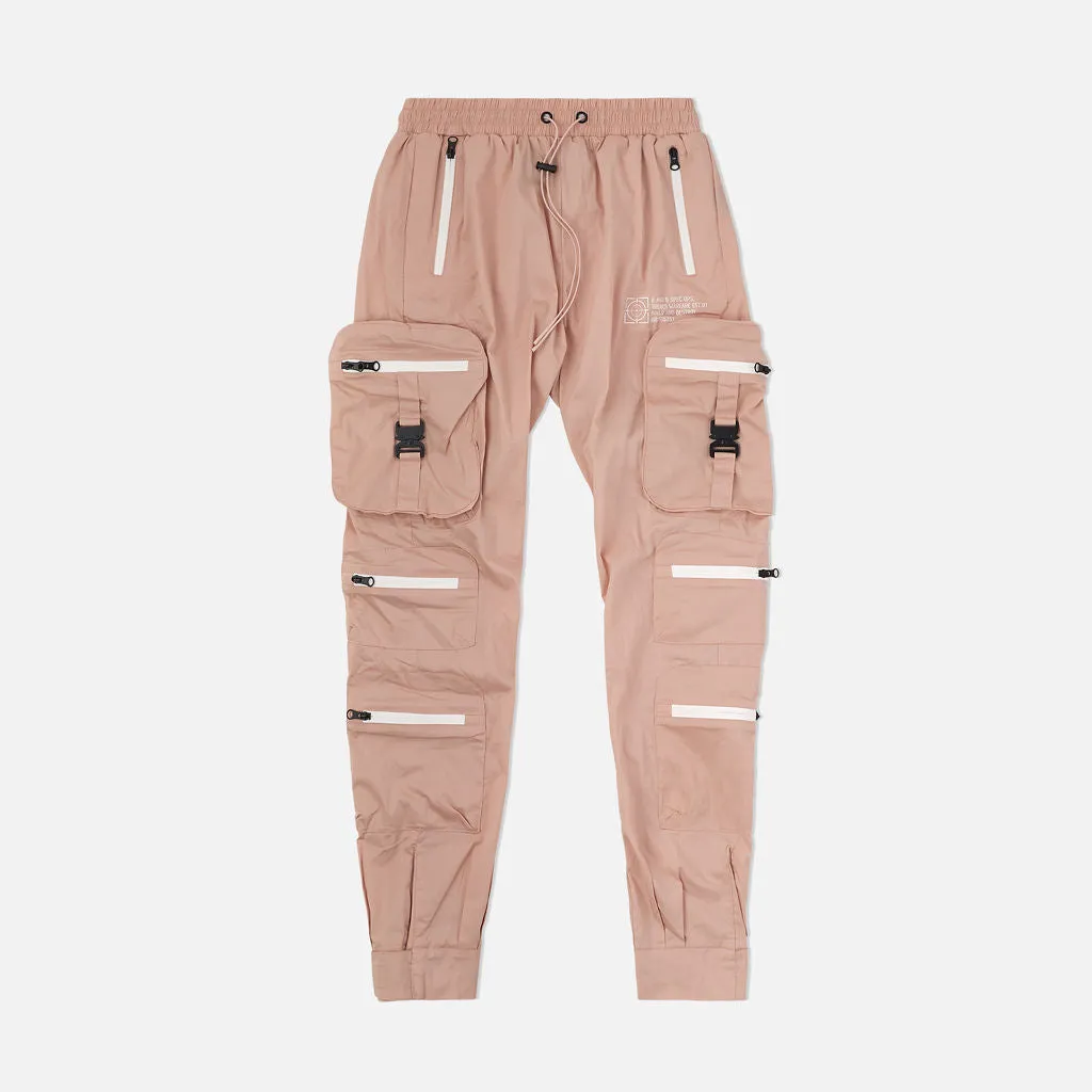 Combat Nylon Joggers Rose