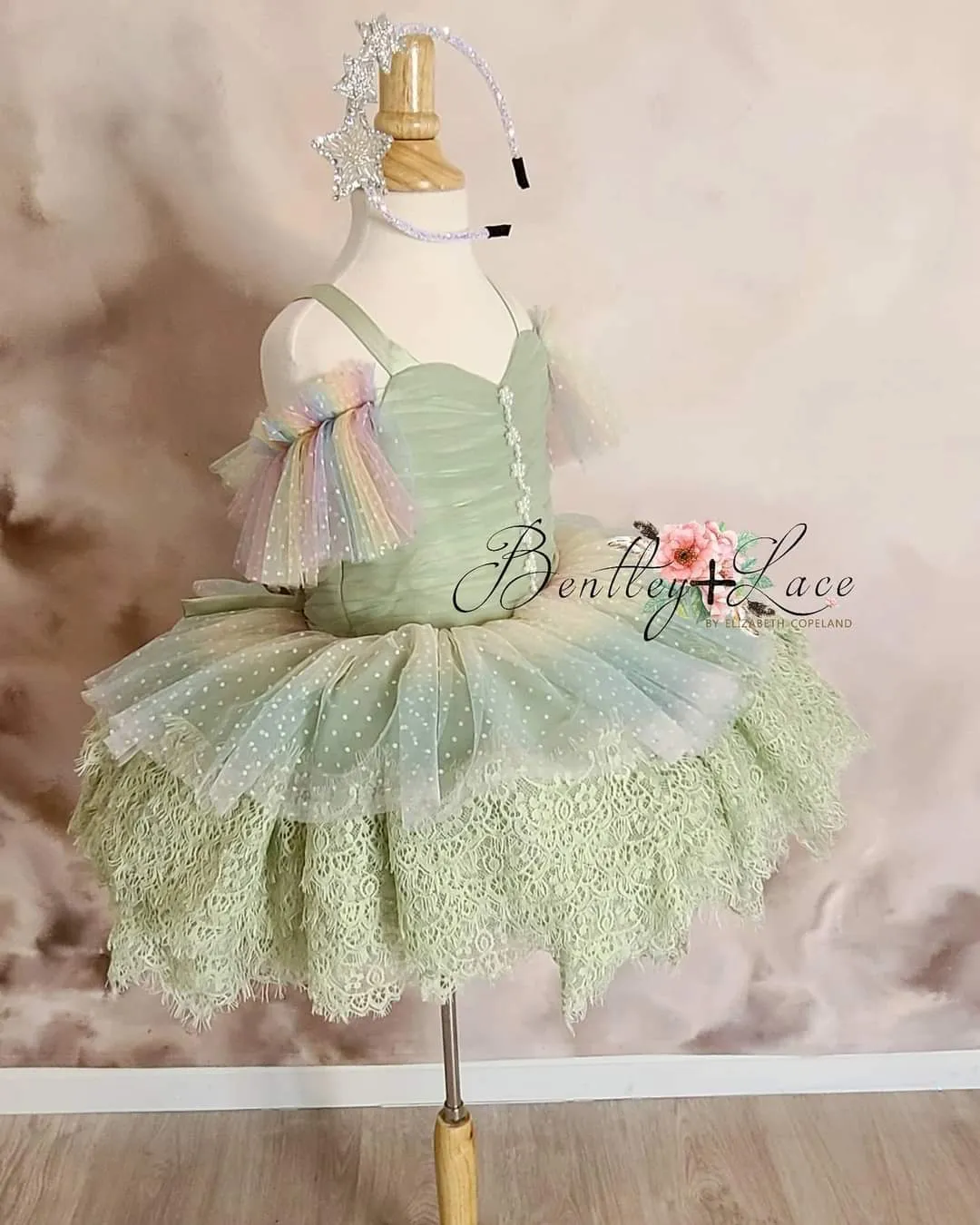 Confetti - Petal "Rainbow Cupcake" Petal Length Dress (3 Year-Petite 5 Year)