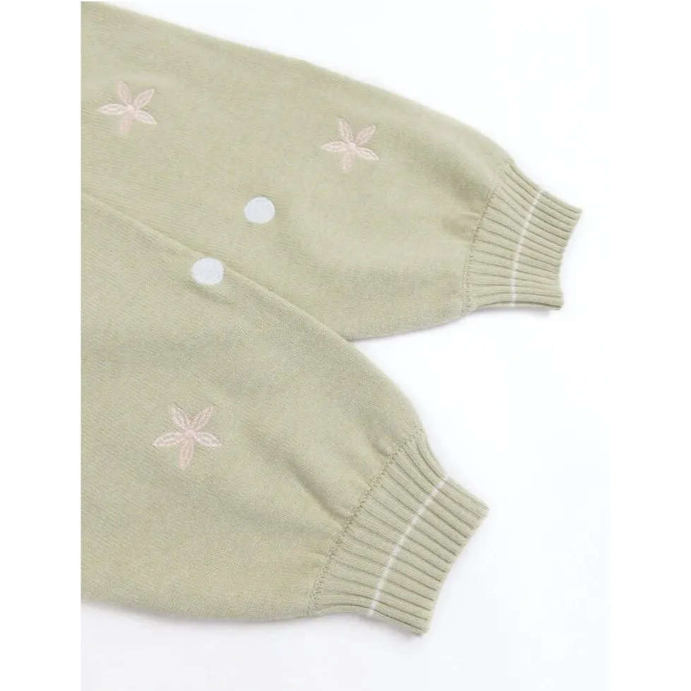 Deeptown Kawaii Cartoon Rabbit Knit Sweater - Hop into Adorable Comfort! 🐰🧶