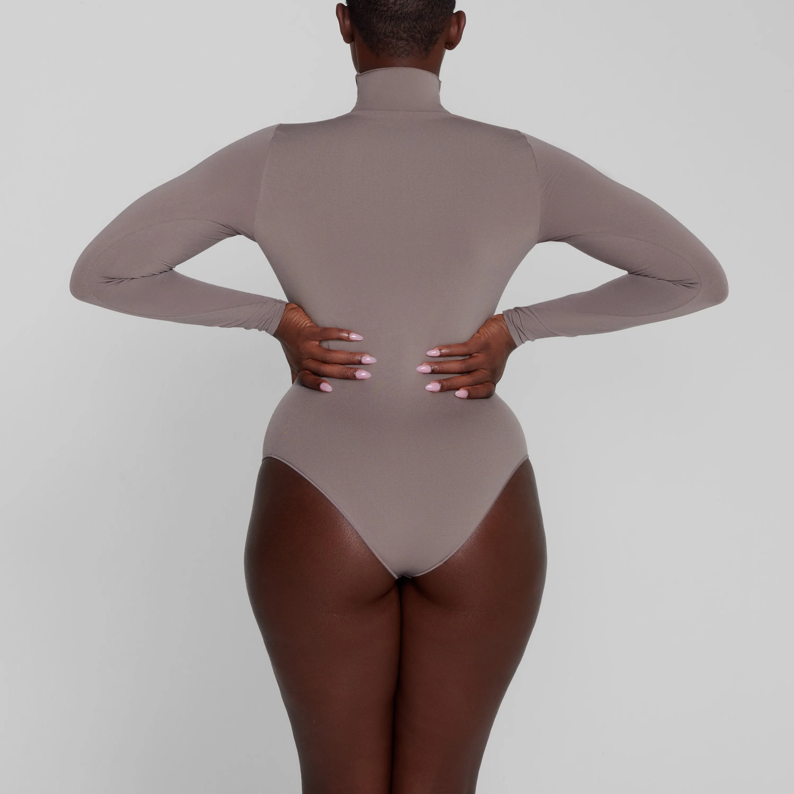 ESSENTIAL MOCK NECK LONG SLEEVE BODYSUIT | AMETHYST