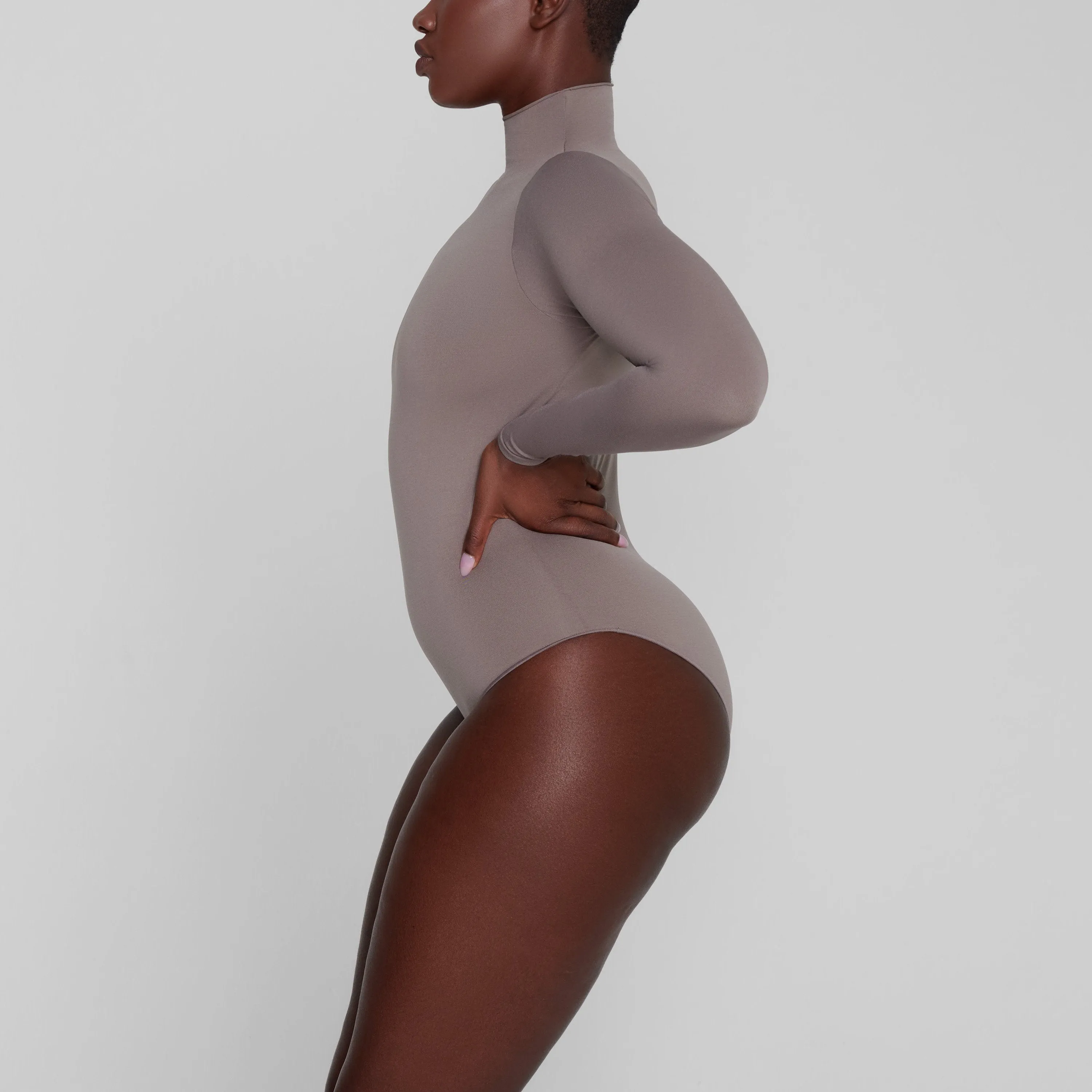 ESSENTIAL MOCK NECK LONG SLEEVE BODYSUIT | AMETHYST