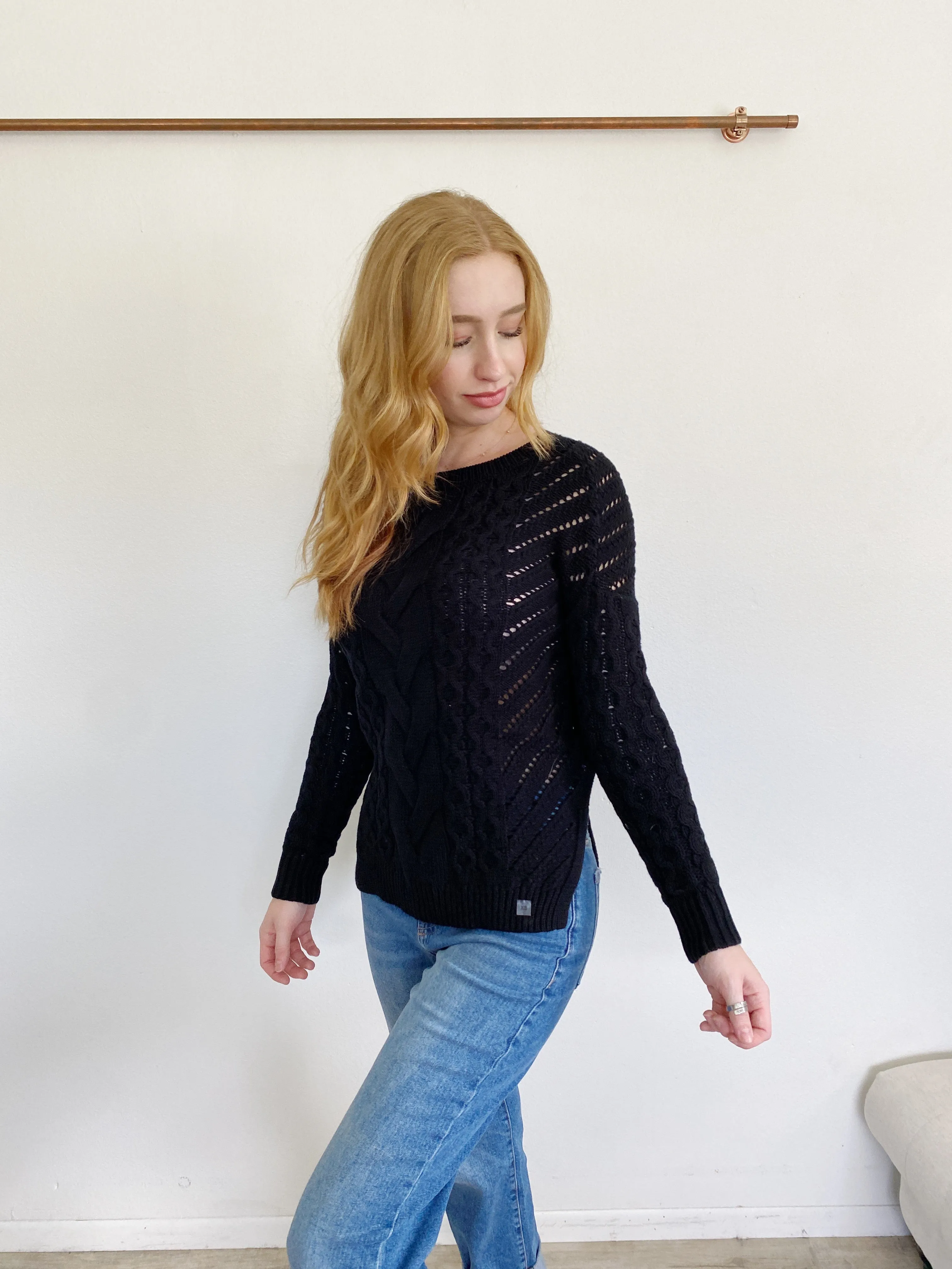 Express Knit Black Sweater XS