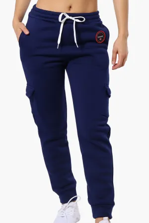 Fahrenheit Tie Waist Cargo Joggers - Navy