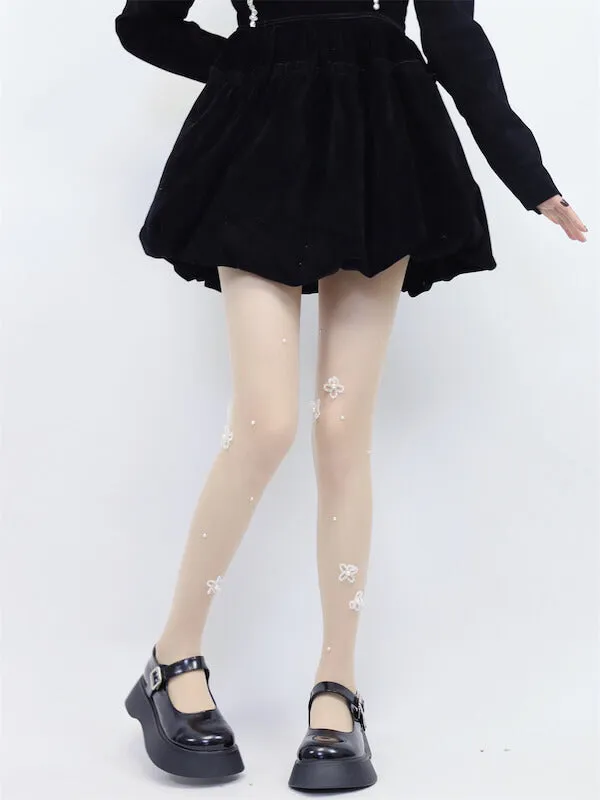 Fairy core doll flower bead tights