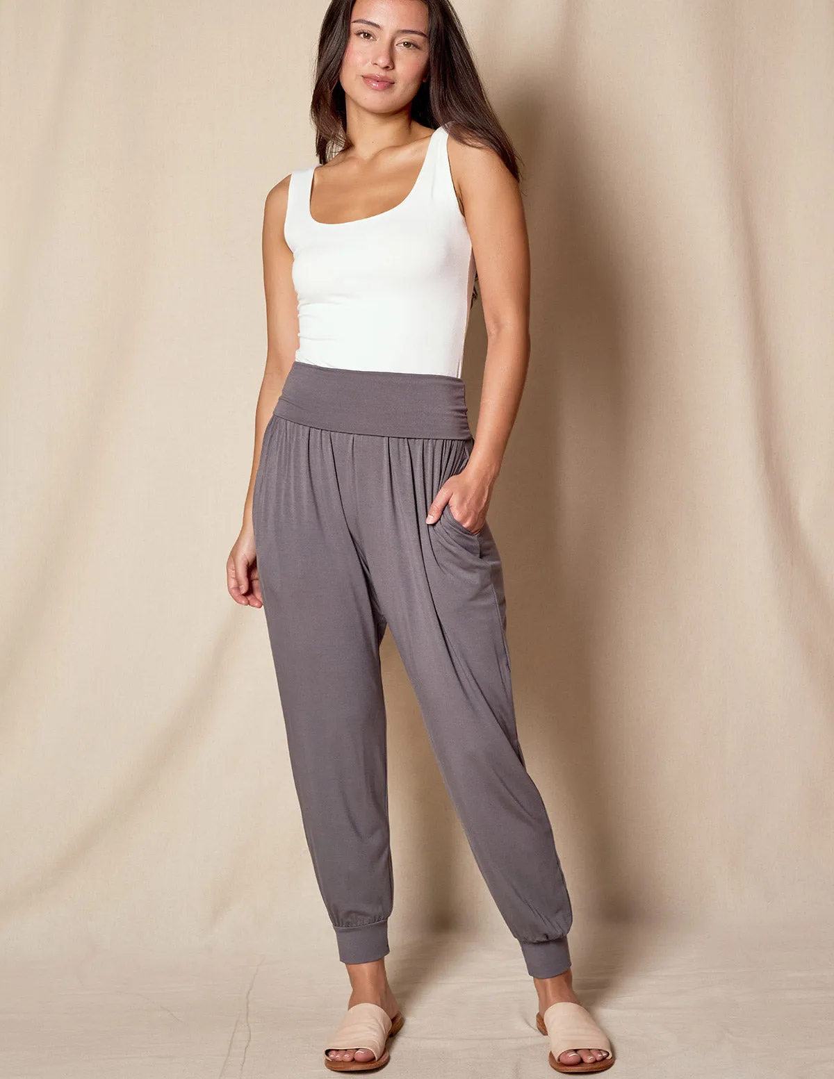 Foldover Waist Bamboo Joggers