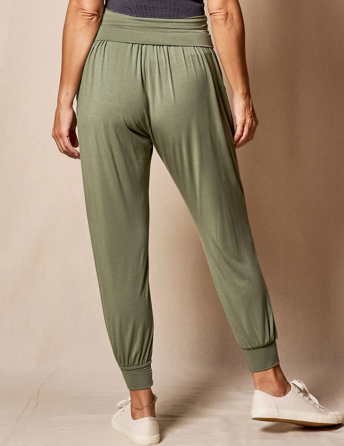 Foldover Waist Bamboo Joggers