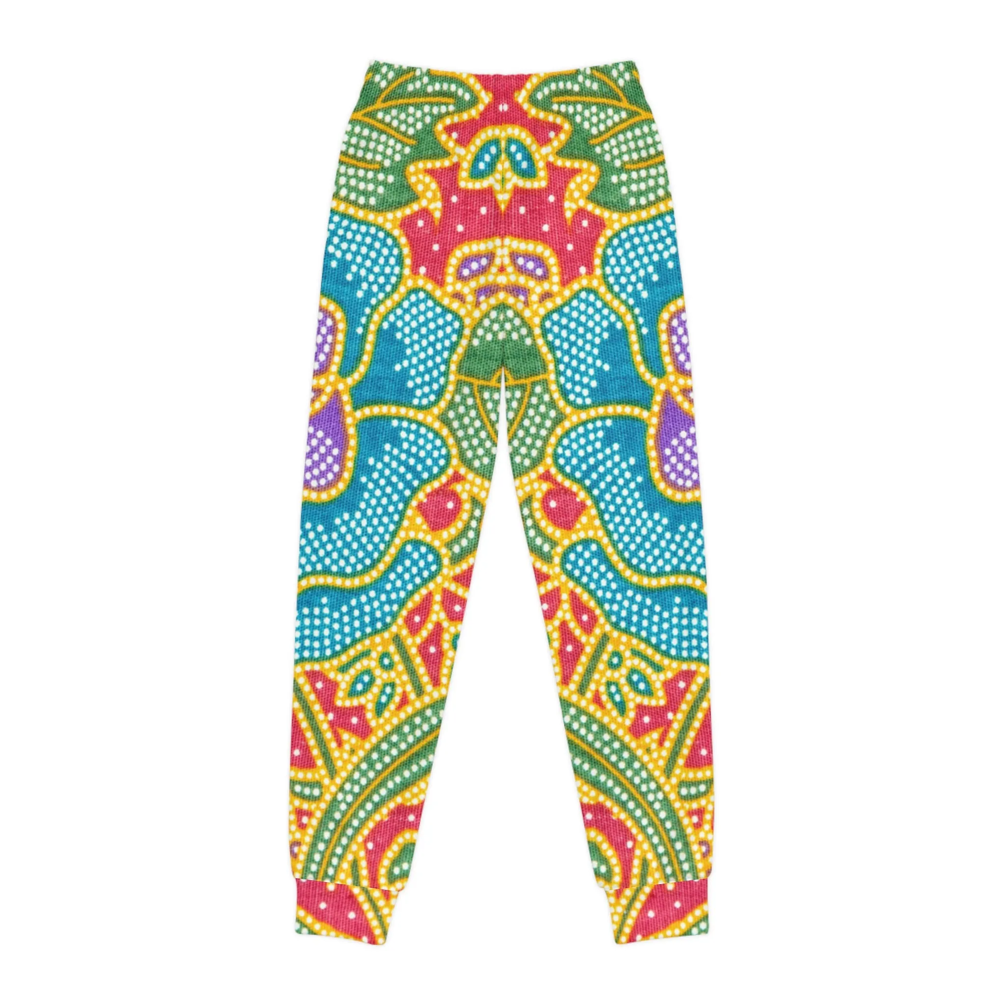 Green and red flowers - Inovax Youth Joggers