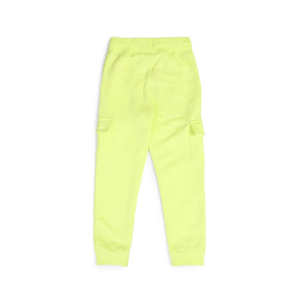 Green Regular Fit Solid Cargo Joggers