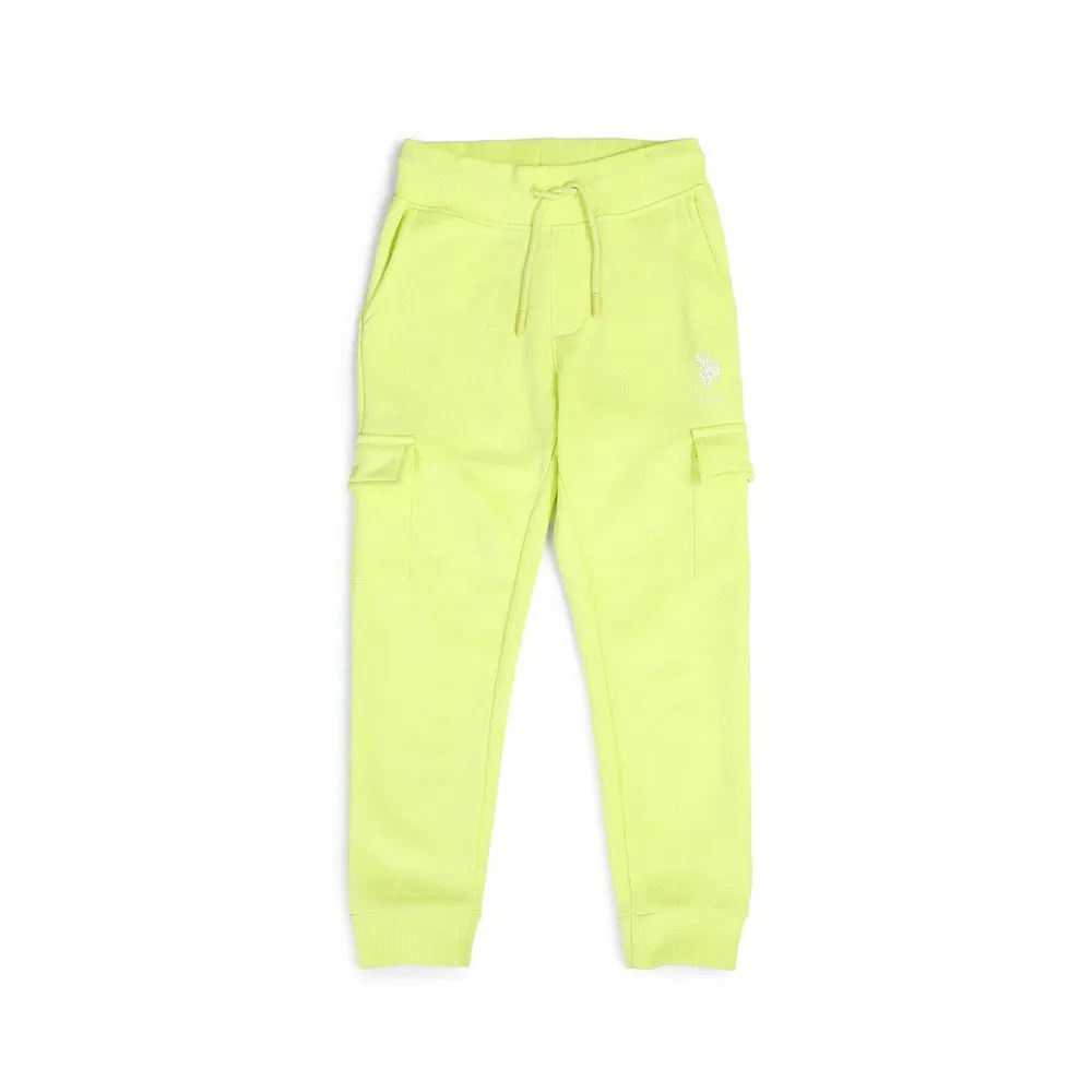 Green Regular Fit Solid Cargo Joggers