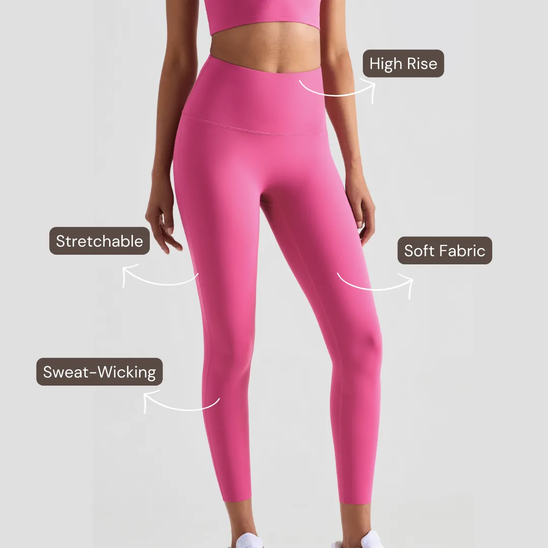 High-Rise Comfort Leggings - Dreamy Pink