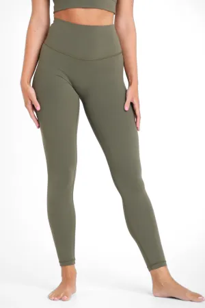 High-Waist Legging - No-Front-Seam - Green Oasis