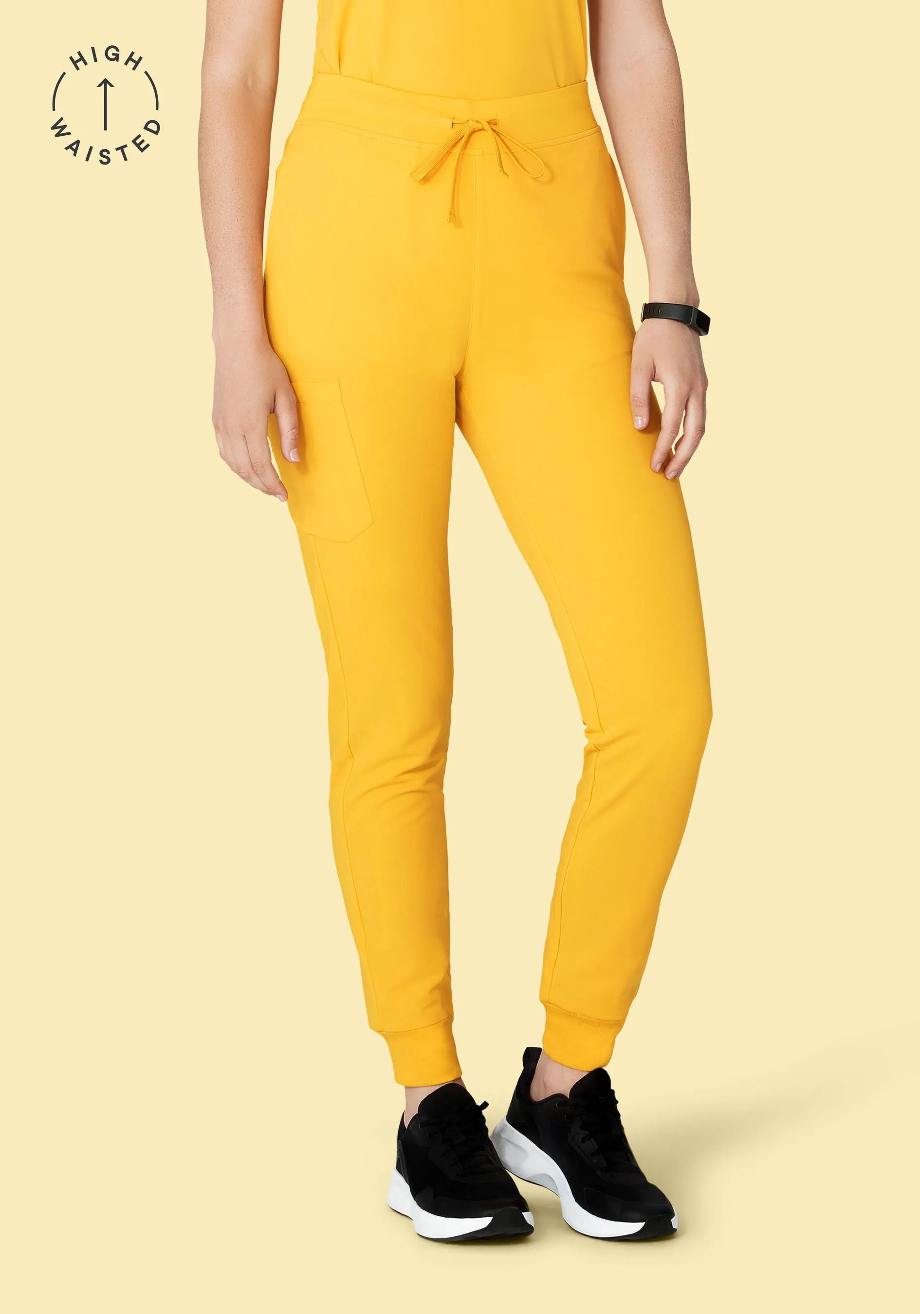 High Waisted Joggers Daffodil