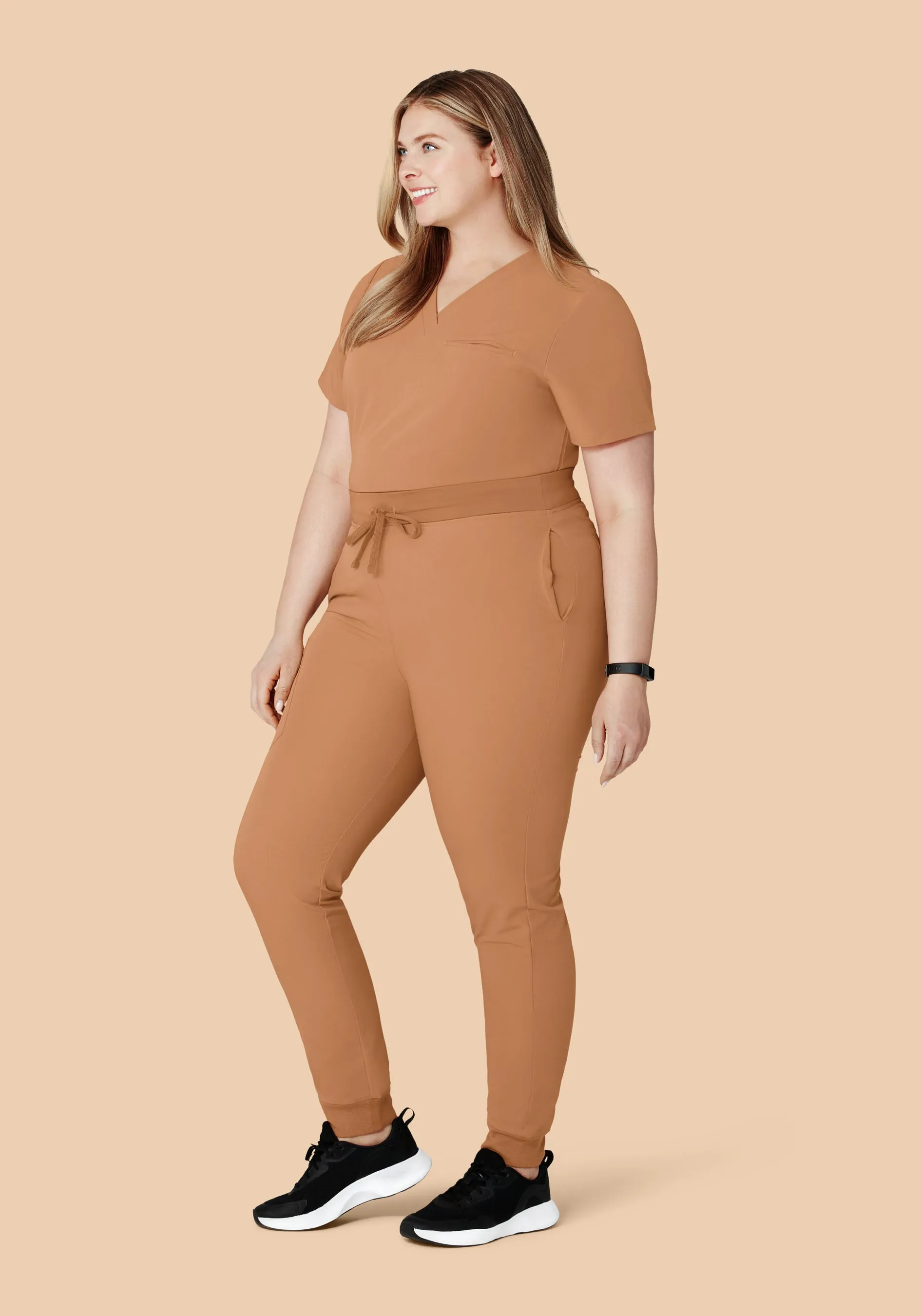 High Waisted Joggers Ochre