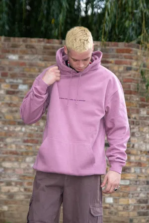 Hoodie in Dusty Purple With Minimal Logo Print