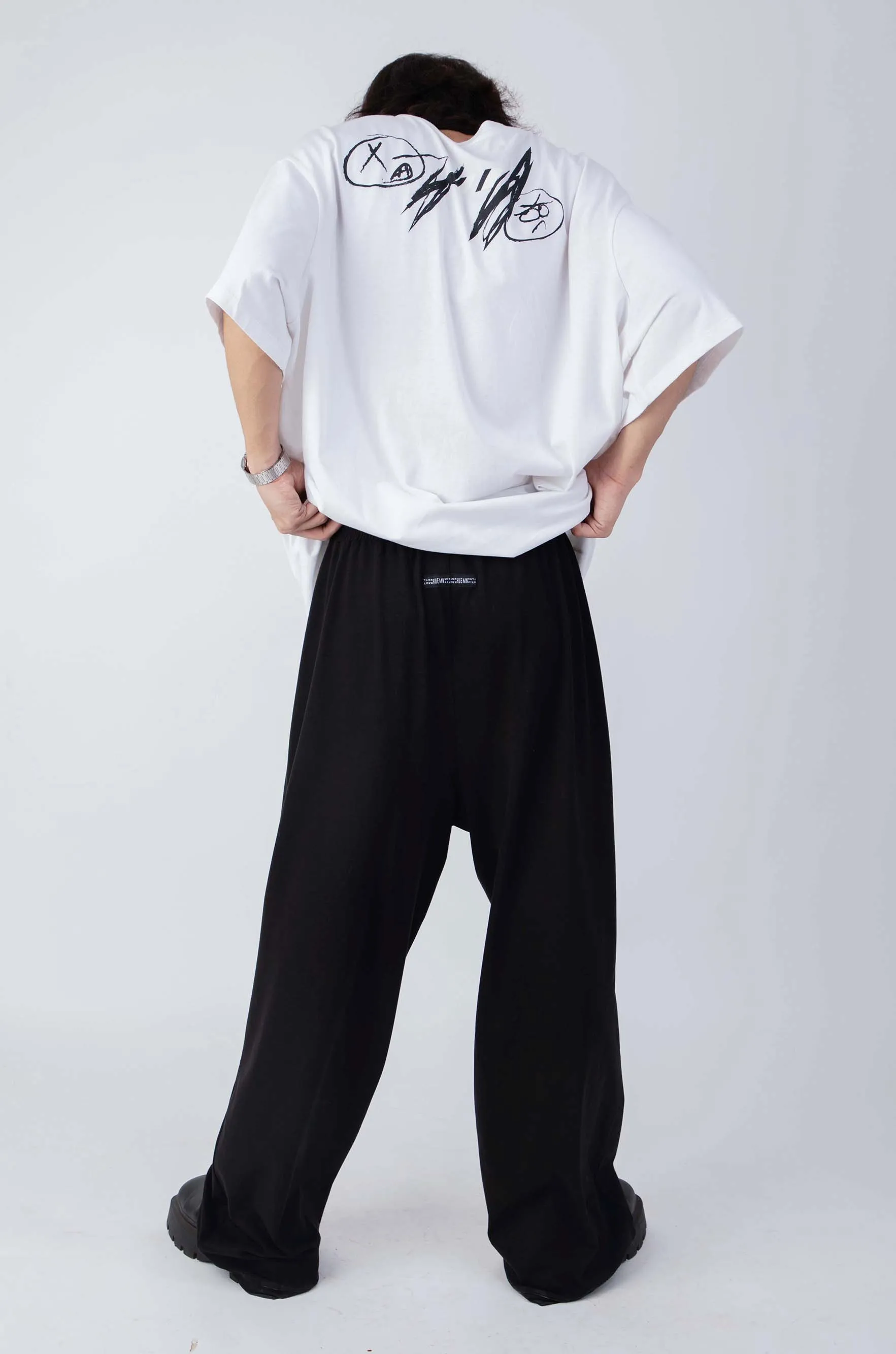 Huemn Wide Legged Sweatpants (Black)