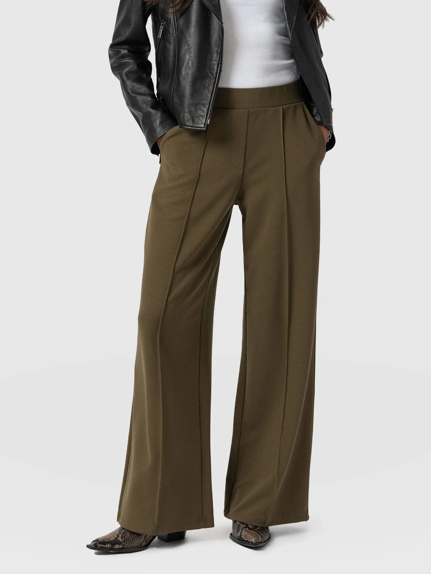 Keller Wide Leg Pant - Khaki