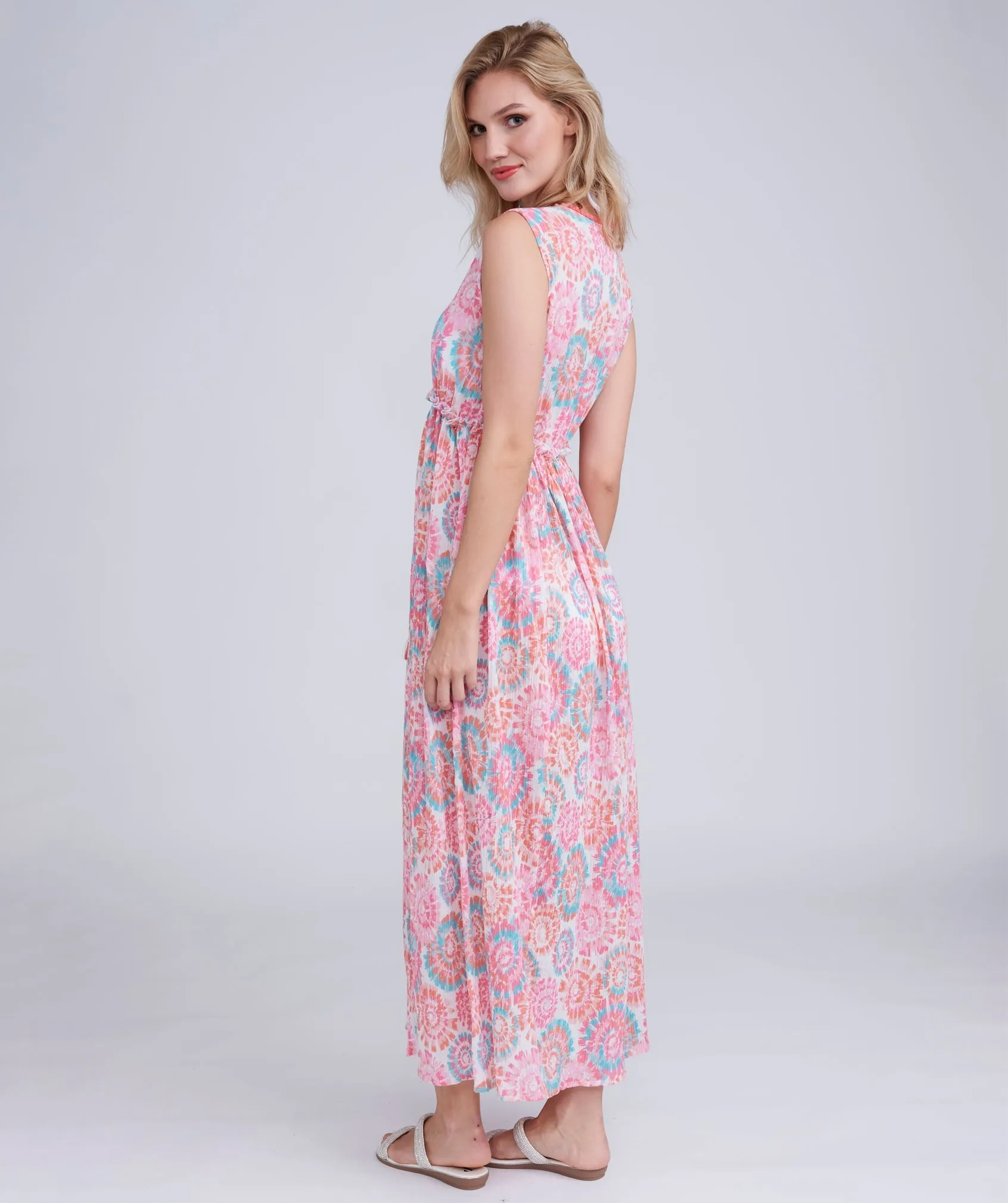 Light Pink Cotton Maxi Dress