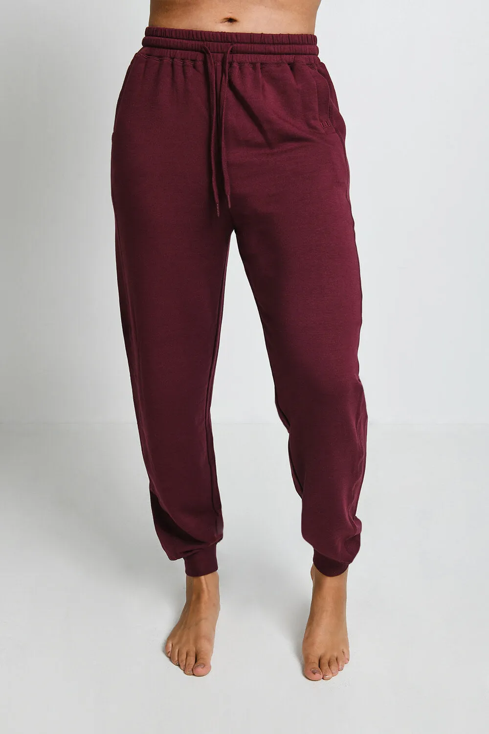 Luxe Lounge Jogger - Dark Cherry