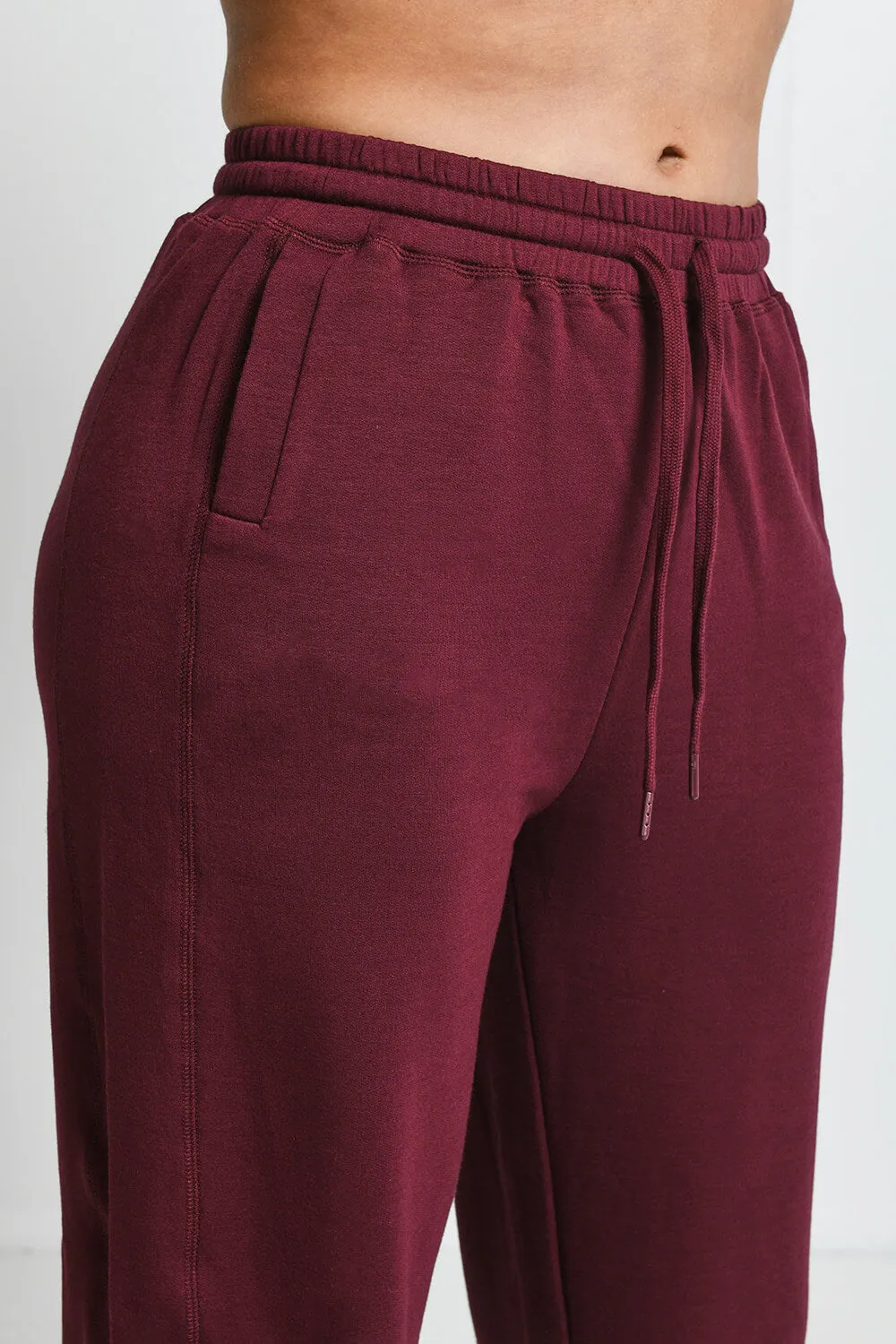 Luxe Lounge Jogger - Dark Cherry