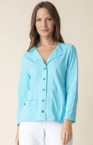 Malibu Blue Button Cardigan