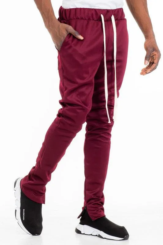 Mens Solid Color Basic Track Pants