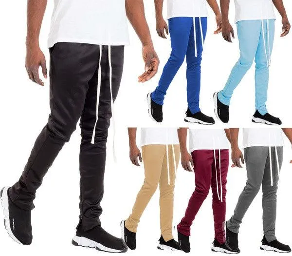 Mens Solid Color Basic Track Pants