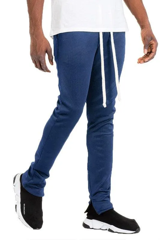 Mens Solid Color Basic Track Pants