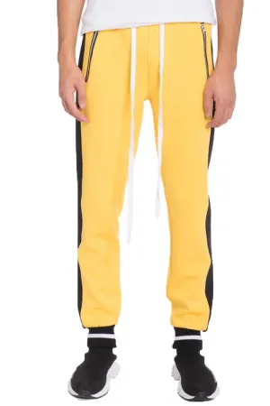 Men's Yellow Heavyweight Sweat Jogger Pants