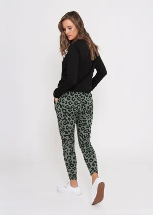 Mila Joggers - Khaki Leopard