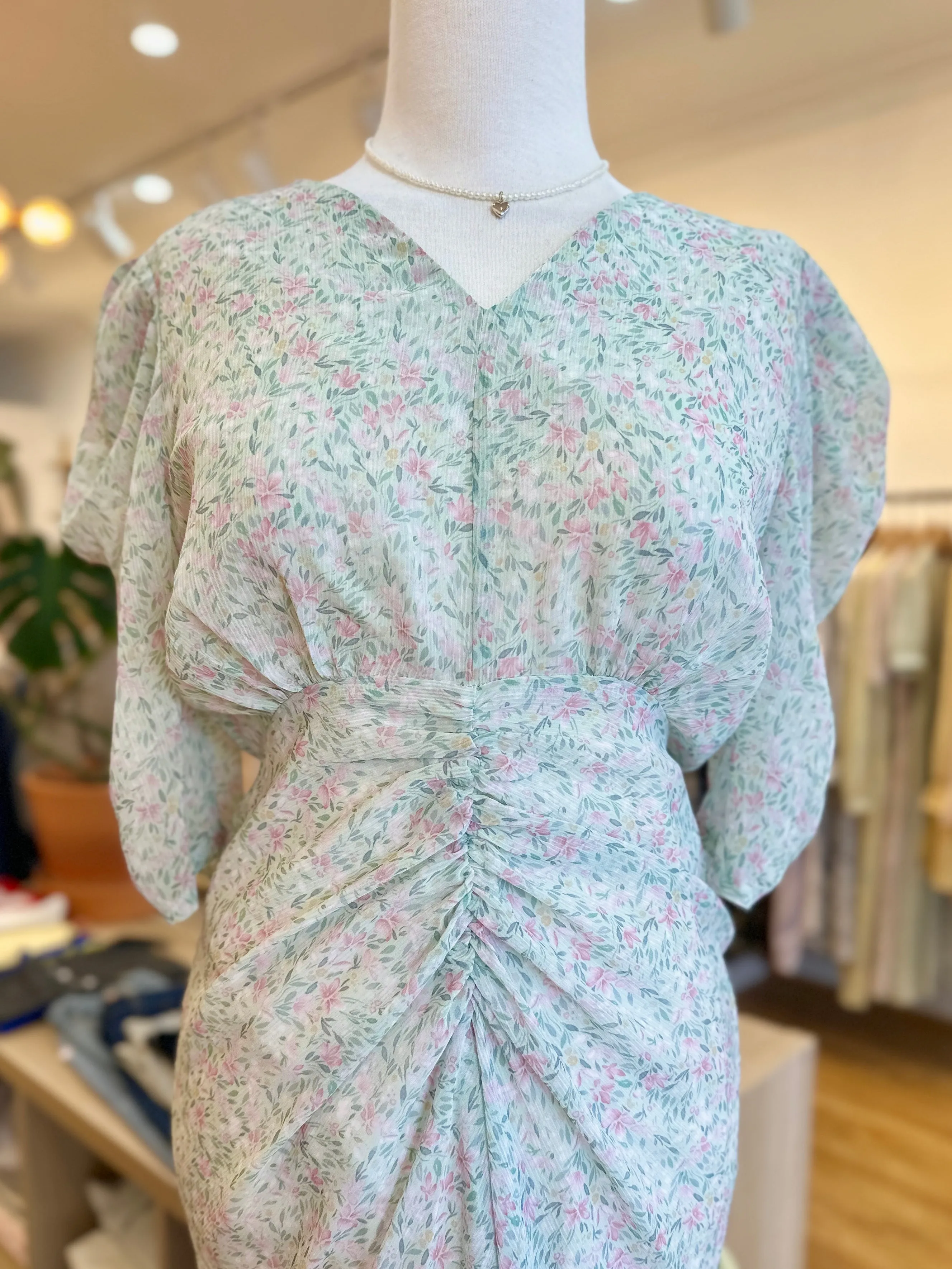 Mint Serenade Floral Mermaid Dress