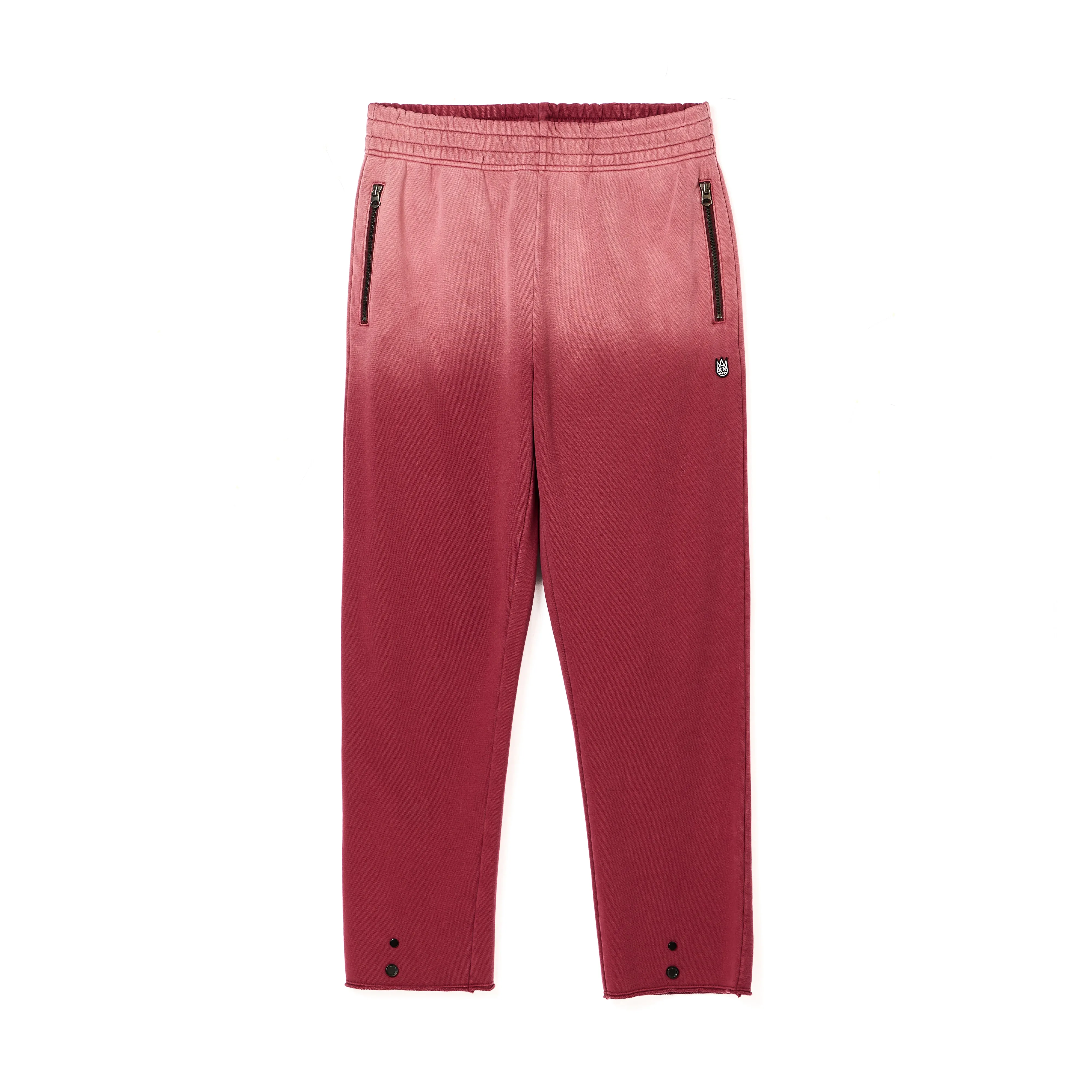 OPEN HEM SWEATPANTS IN VINTAGE MERLOT