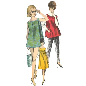 PDF - 1960s Pattern - Maternity, Blouse, Dress, Cigarette Pants -  Bust 36” (92cm) - Instantly  Print at Home