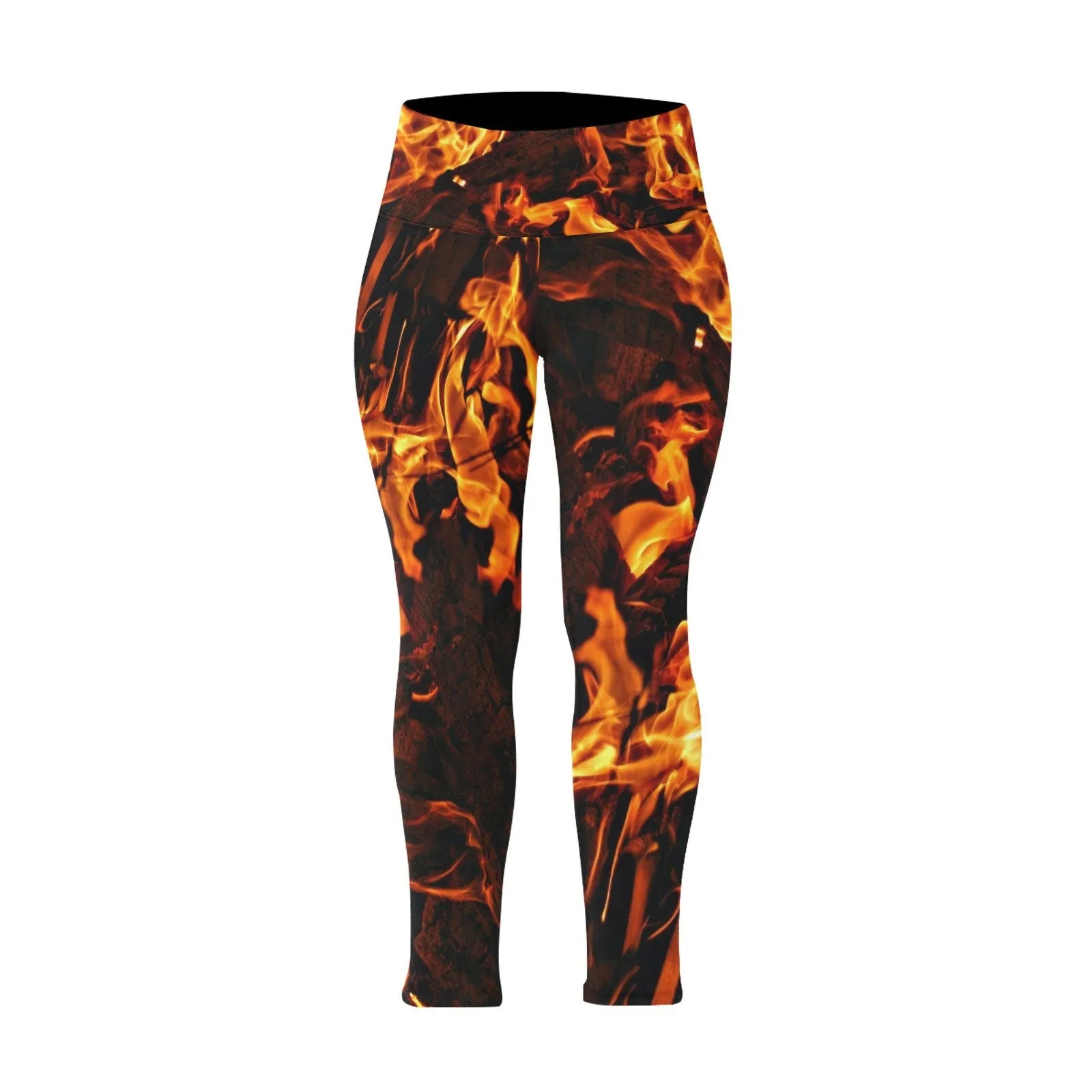 PlusSize fire flames High waisted Leggings,casual,gym/yoga/chill wear,chillout wear,Gifts for Her/Christmas/Thanksgiving/Birthday/Graduation